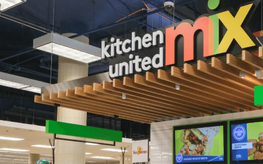 A Kitchen United pickup counter