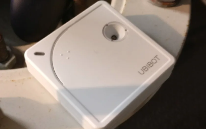 A UbiBot environmental monitoring sensor